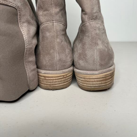 Stuart Weitzman Taupe Suede Rocker Chic Slouchy Boots Size 7.5 - Picture 7 of 13